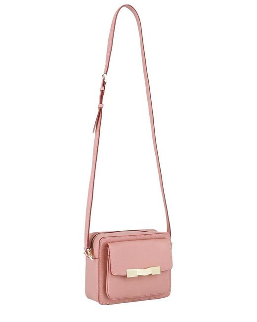 Bruno Magli Chiseled Medium Leather Camera Bag in Pink Lyst