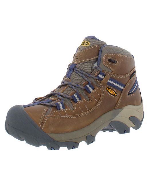 Keen Brown Targhee Ii Mid Leather Waterproof Lace Up Hiking Boots