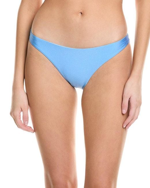 MILLY Blue Gloss Bikini Bottom