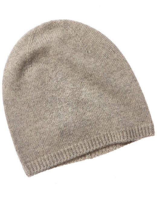 Phenix Gray Solid Slouch Cashmere Beanie