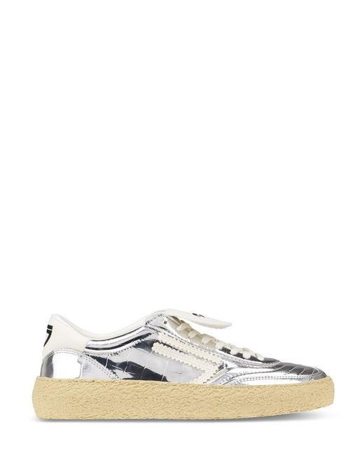 PURAAI White Animal Print Sneakers With Textured Sole for men