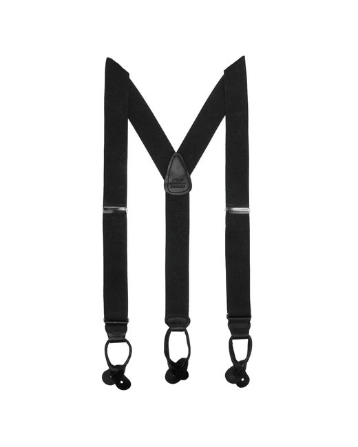 CTM Purple Big & Tall Elastic Button End Dress Suspenders With Hardware for men
