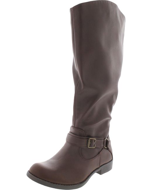 Easy Street Quinn Plus Plus Faux Leather Round Toe Kneehigh Boots in
