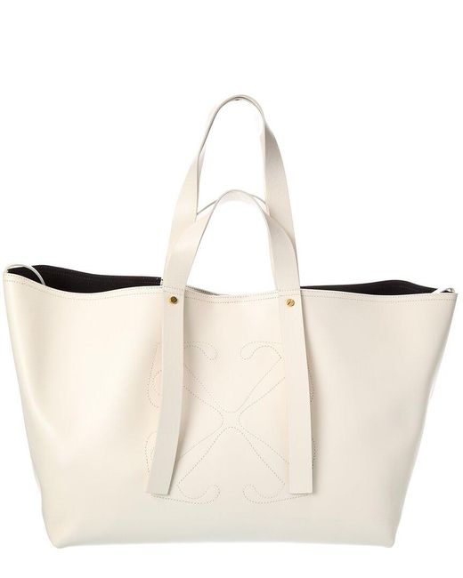 Off-White c/o Virgil Abloh White Off- Day Off Large Leather Tote