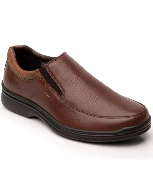 flexi Brown Leather Slip-on Shoe for men