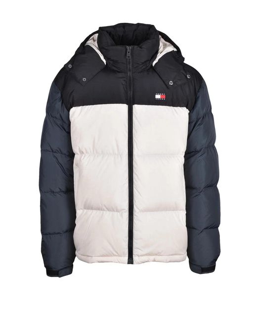 Tommy Hilfiger Black Polyester Down Two-Tone Jacket for men