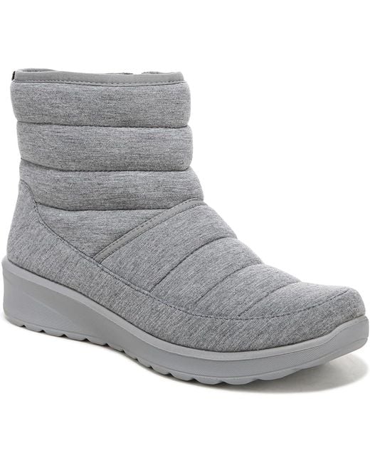 Bzees Gray Glacier I1741F1-020 Round Toe Ankle Boots Pull On Jobb1330