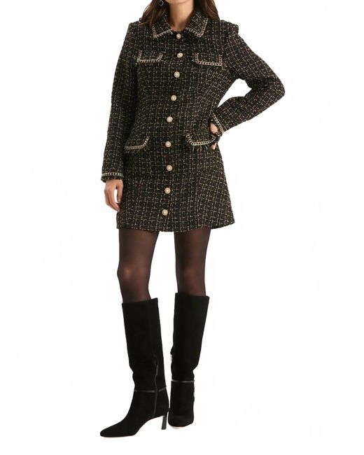 tyler boe Women's Black Beth Boucle Dress