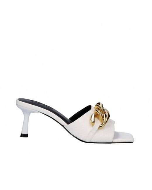 Exe' White Hf5446 Heeled Sandal