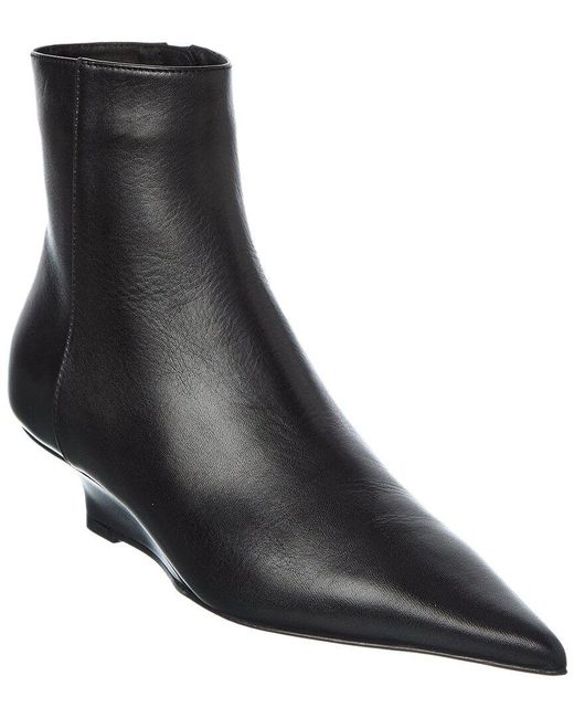 Totême Black Leather Bootie