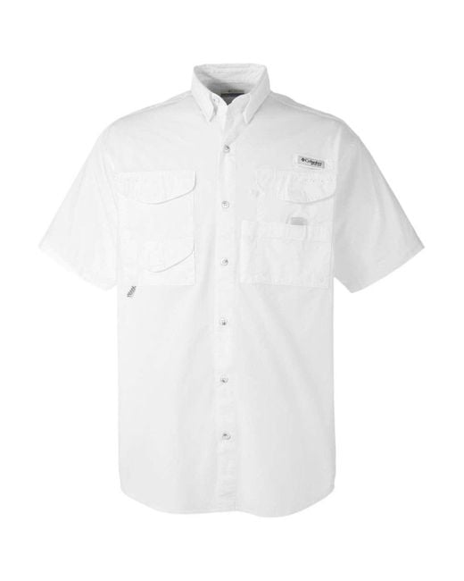 Columbia White Bonehead Short Sleeve Shirt for men