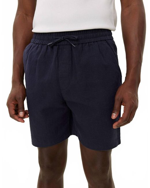 Les Deux Blue Otto Linen Shorts for men