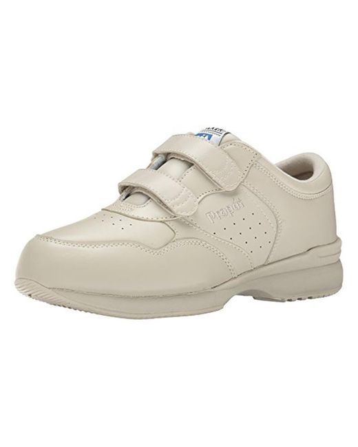 Propet White Life Walker Leather Athletic Walking Shoes for men