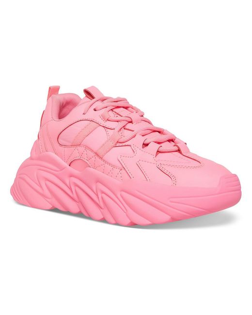 Madden Girl Pink Wave Faux Leather Lifestyle Casual And Fashion Sneakers