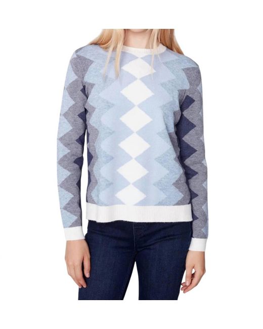 Charlie b Blue Plushy Zig Zag Sweater