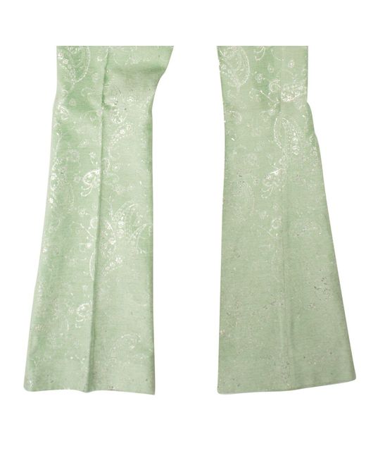 Amiri Green Paisley Velvet Glitter Pants