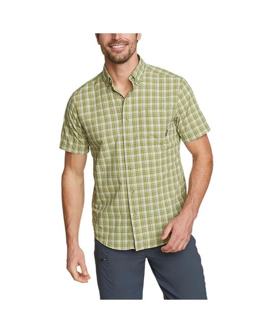 Eddie Bauer Green Seertech Short-sleeve Packable Shirt for men