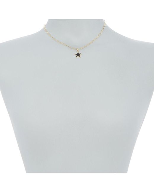 Adornia Enamel Star Pendant Necklace 