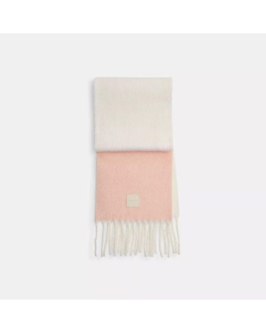 COACH Multicolor Colorblock Muffler With Rubber Patch