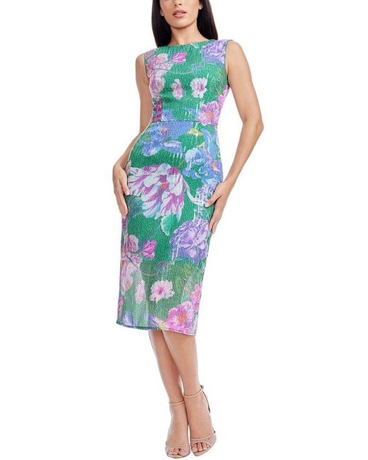 Dress the Population Women's Blue Claudette Bodycon Dress