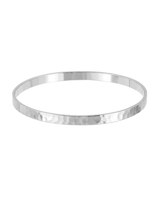 Eklexic Women's Metallic Hammered Bangle Bracelet Set