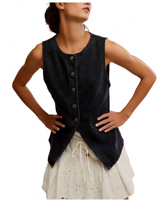 Free People Black Aimee Vest