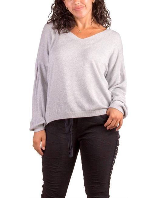 Gigi Moda White Ginetta Knit Top