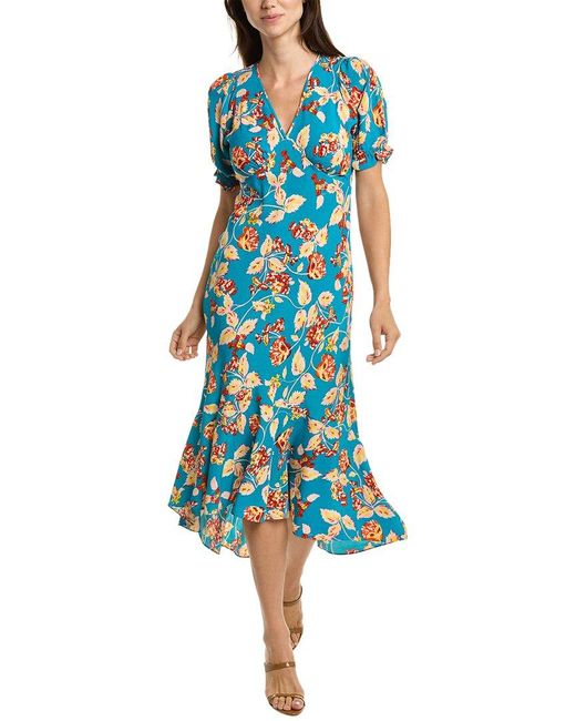 Diane von Furstenberg Orla Maxi Dress in Blue | Lyst