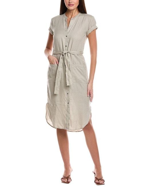 James Perse Women's Natural Linen Shirtdress - bombsquadbeer.co.uk
