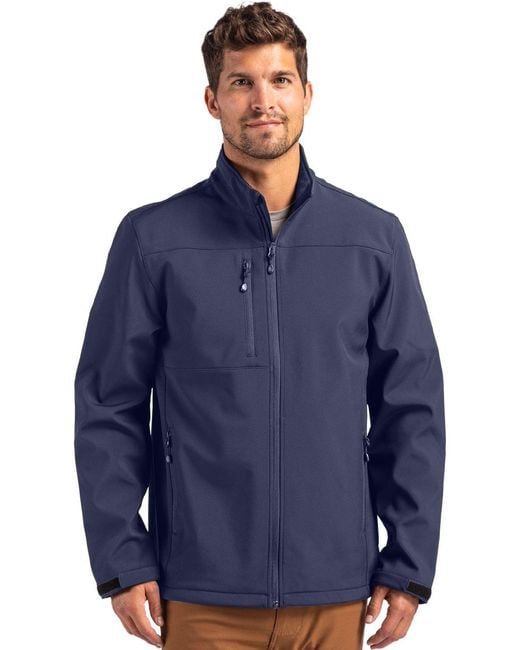 Clique Blue Tempest Waterproof Full Zip Softshell Jacket for men
