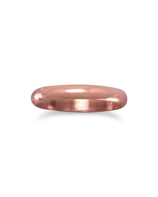 Fashnzfab Pink 3Mm Solid Copper Ring