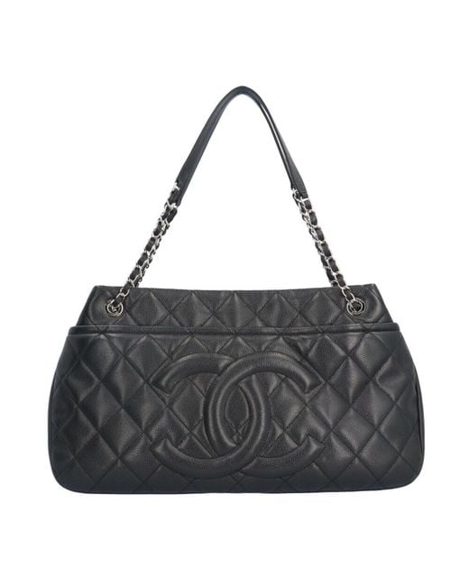 Chanel Black Matrasse Leather Shoulder Bag (pre-owned)