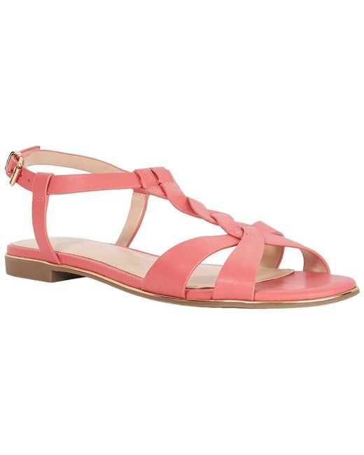 Dune Pink Lylar Leather Sandal