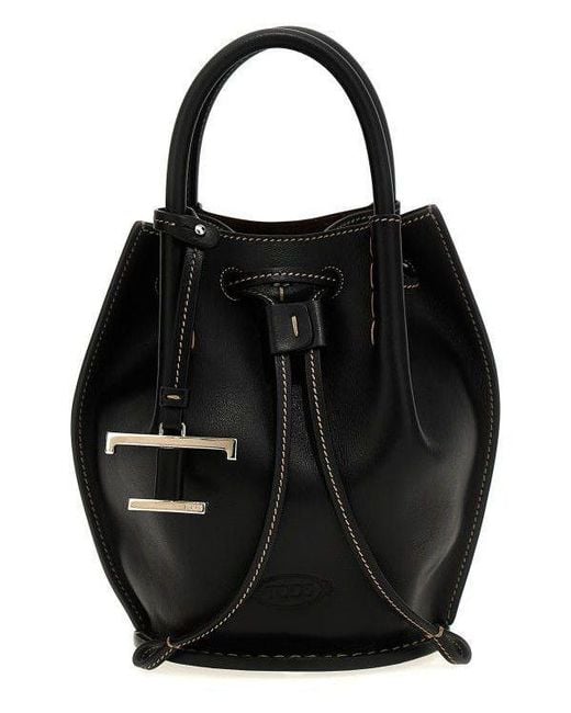 Tod's Black Buzz Mini Bucket Bag