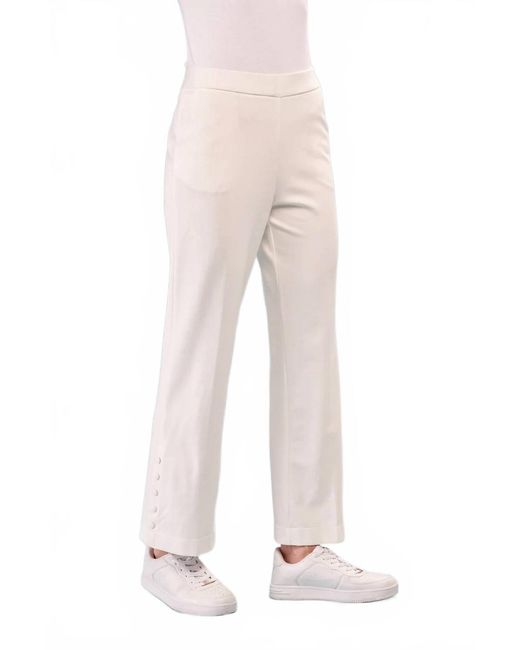 Insight White Side Snap Solid Scuba Pant