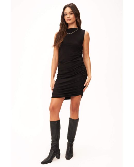 Project Social T Black Romeo Side Ruched Fitted Dress