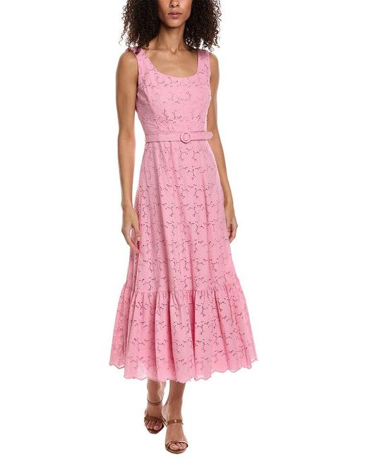 Taylor Pink Eyelet Maxi Dress