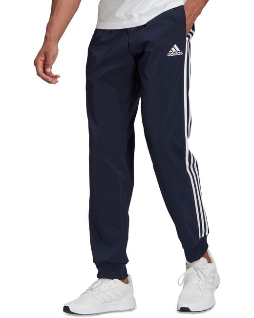 adidas Three Stripe Jogger Track Pants in Blue for Men | Lyst