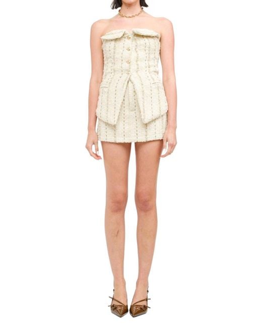 SOFIA The Label White Junie Tweed Top
