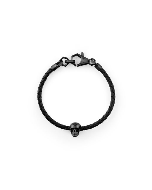 Philipp Plein Blue Linked Leather Bracelet for men