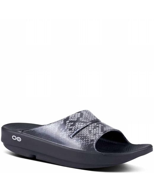 OOFOS Blue Ooahh Limited Slide Sandal