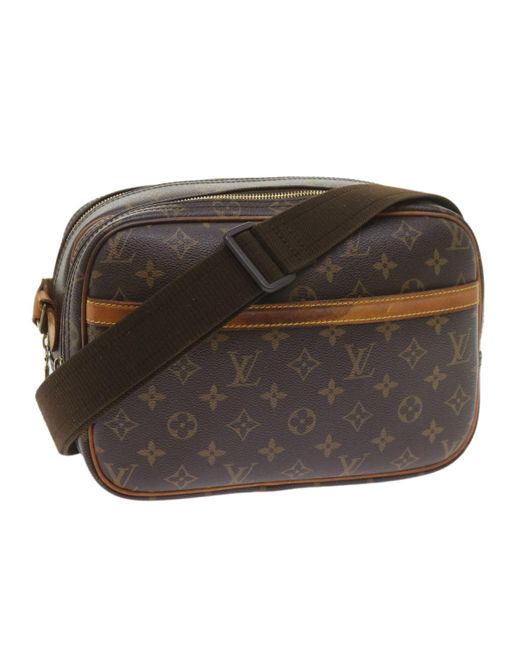 Louis Vuitton Brown Reporter Pm Canvas Shoulder Bag (pre-owned)