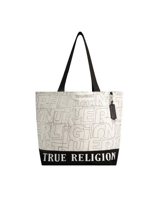 True Religion White Large Tote Bag