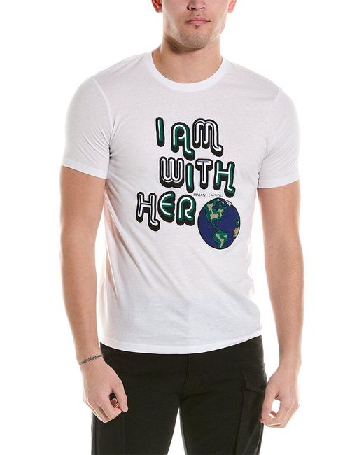 Armani Exchange White Slim Fit T-shirt for men