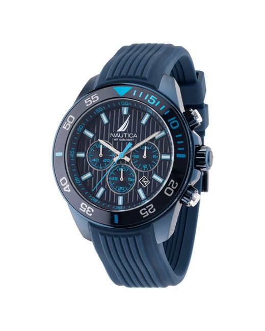 Nautica Blue One Recycled Silicone Chronograph Watch for men