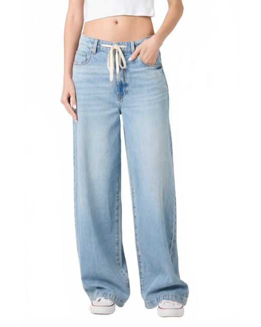 Blank NYC Blue Frankline Low Rise Baggy Fit Denim Pant