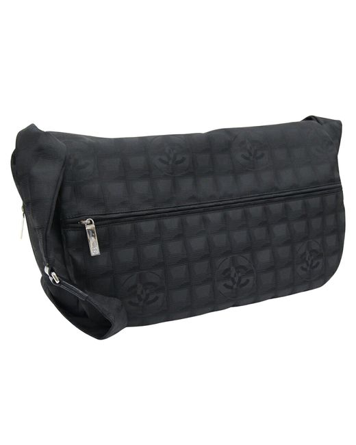 Chanel Black Travel Line Synthetic Shoulder Bag (pre-owned)