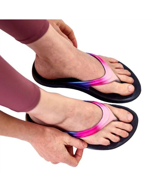 OOFOS Pink Oolala Luxe Sandal
