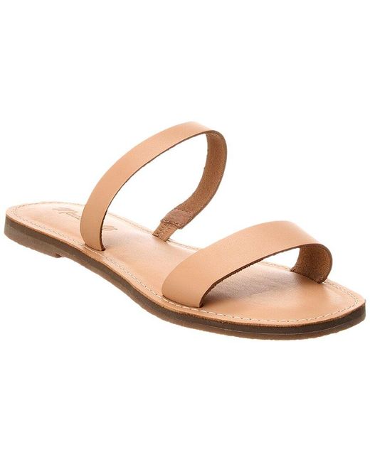 Madewell Pink Boardwalk 2 Strap Leather Sandal