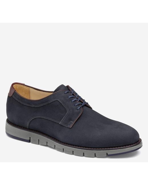 Johnston & Murphy Blue Martell Plain Toe Shoes for men